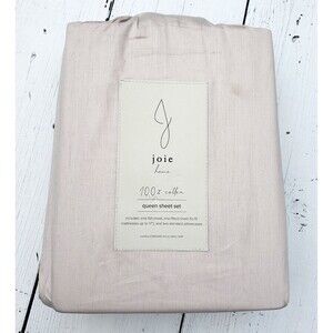J Joie Home 4 Piece Blush 100% Chemical Free Cotton Queen Sheet Set *NEW*